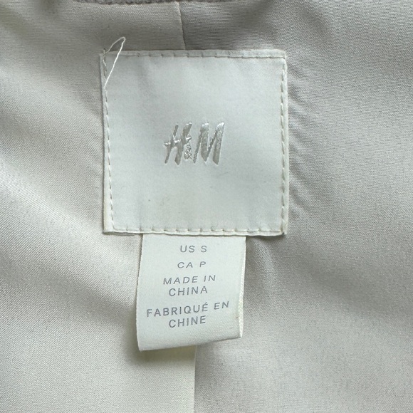 H&M Pink and Cream Blazer Tailored Suit Jacket - Picture 6 of 9